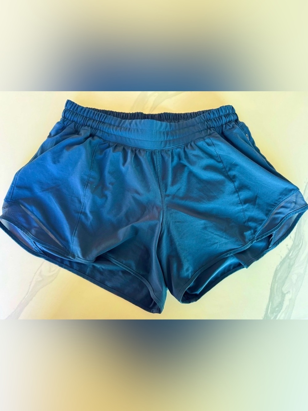 LULULEMON Hotty Hot 4" LR Lined Shorts Navy Blue Size 10 Tall